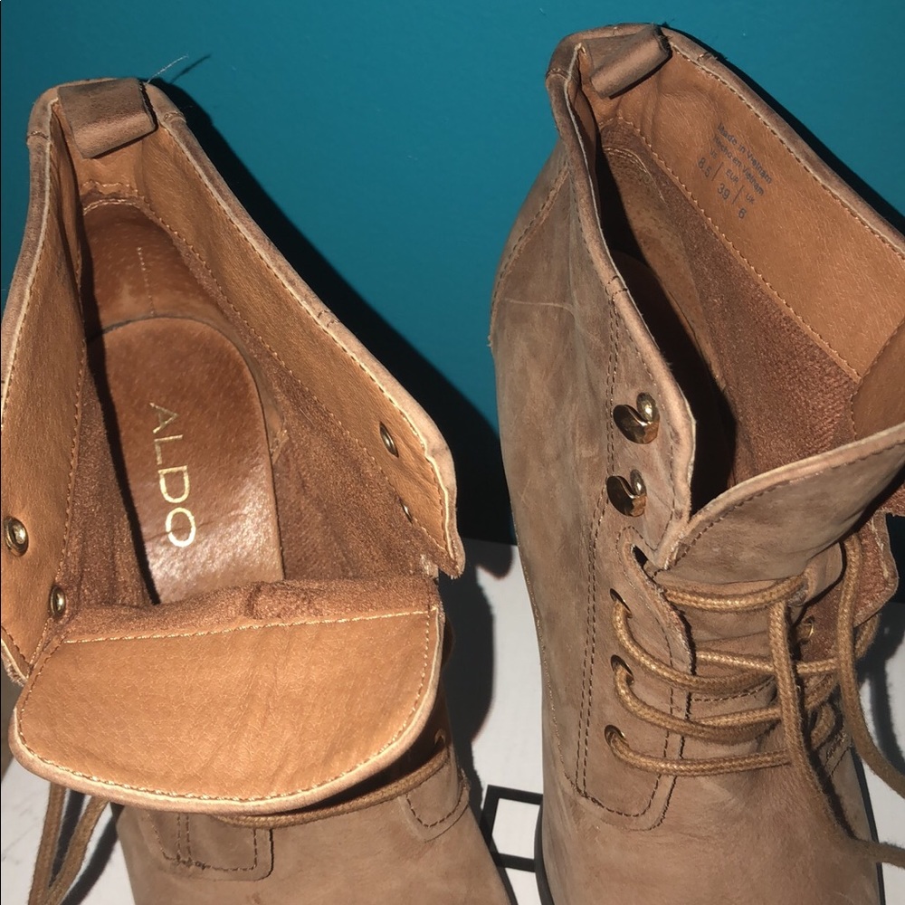 Aldo Distressed Leather bootie Genuine Leather